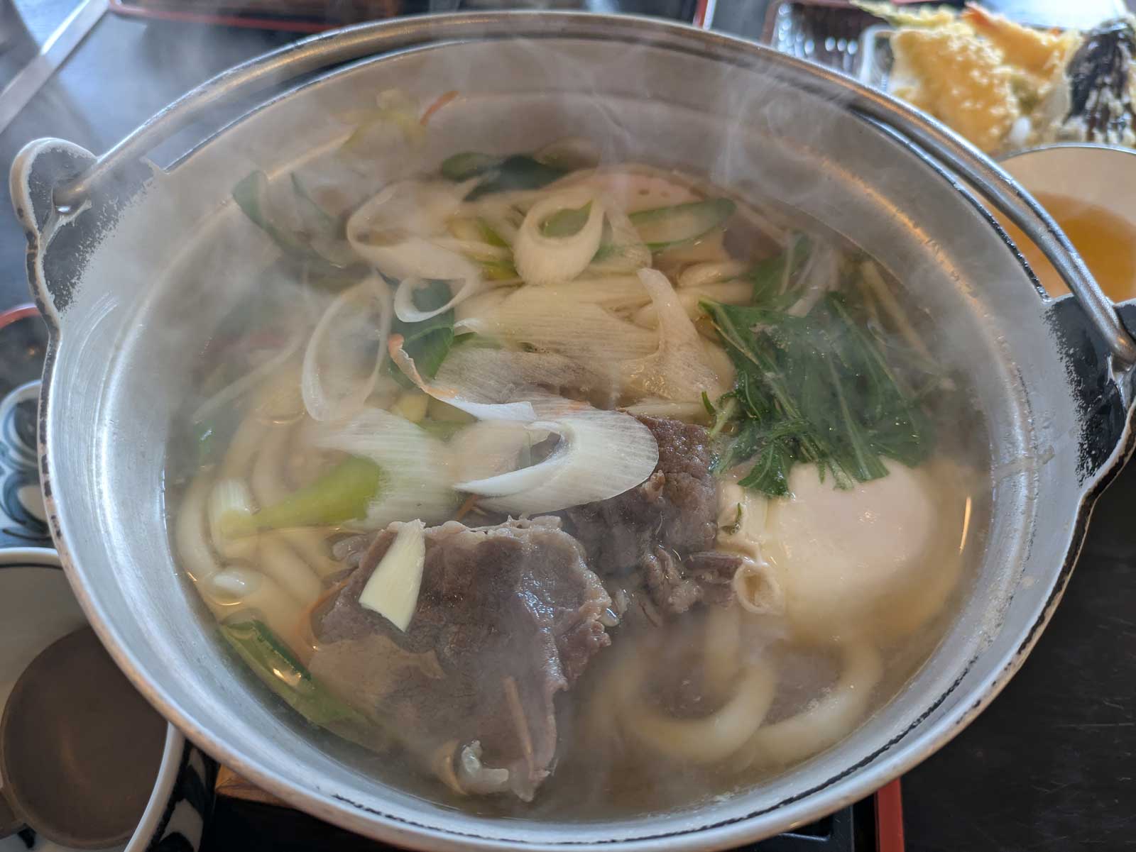 牛鍋焼きうどん